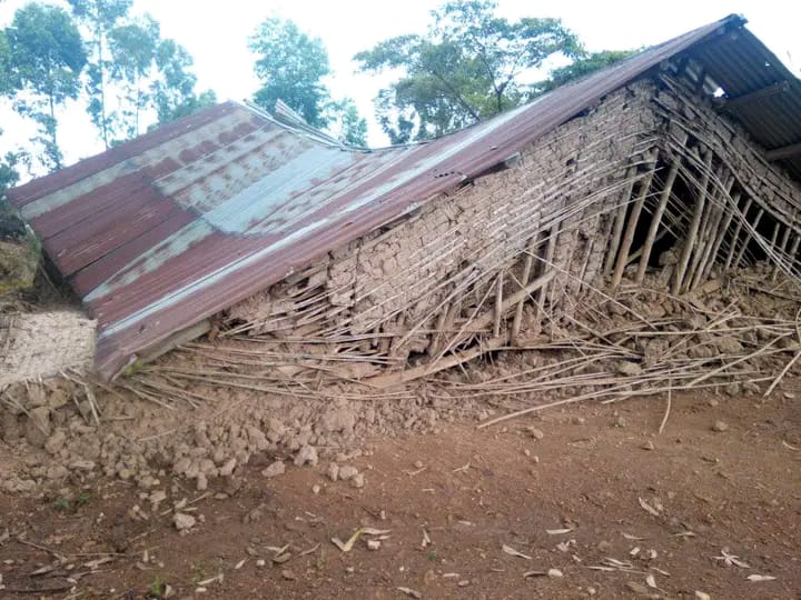 Rutshuru:  une église s’écroule dans un tremblement de terre  dans le Bwito.