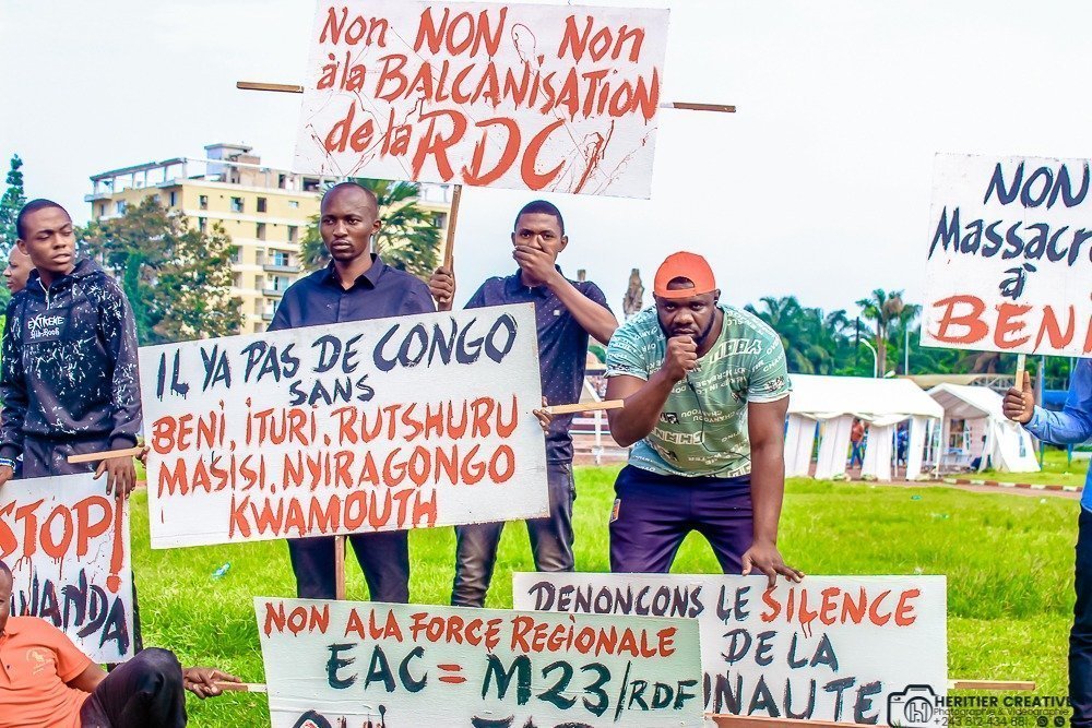 Kinshasa: La jeunesse intercommunautaire du Nord kivu conduite  par son président dans la rue a Kinshasa