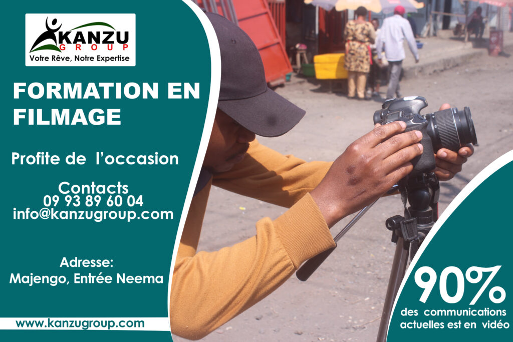 KANZU Group lance une formation en Filmage et Montage vidéo