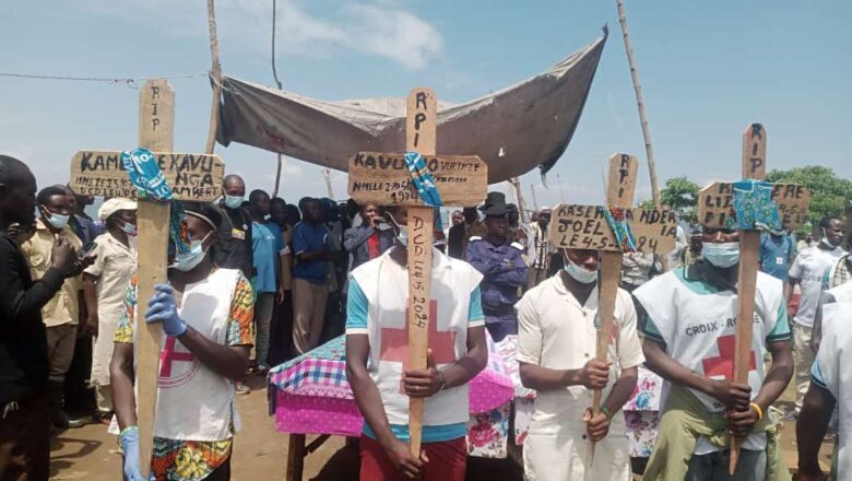 LUBERO: Inhumation sous grande émotion de 5 victimes d’un éboulement à Musenda